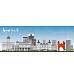 Hartford Skyline With Gray Buildings