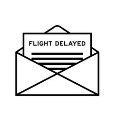 Envelope And Letter Sign With Word Flight Delayed