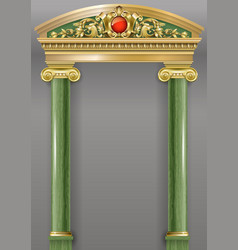 Golden Luxury Classic Arch Portal With Columns