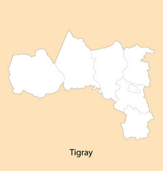 High Quality Map Of Tigray Is A Region Of Ethiopia