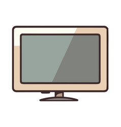 Modern Computer Monitor On Flat Design