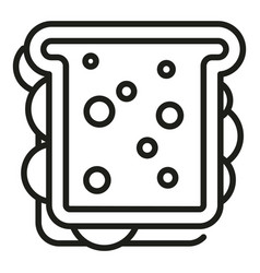 Tasty Sandwich Icon Outline School Food