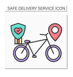 Bike Delivery Color Icon