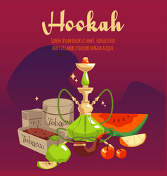 Hookah Lounge Logo Or Banner Design With