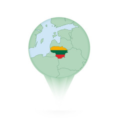 Lithuania Map Stylish Location Icon With