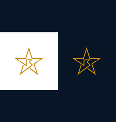 Modern And Simple R Star Logo