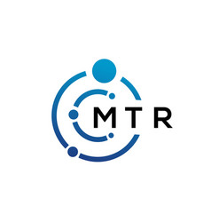 Mtr Letter Technology Logo Design On White