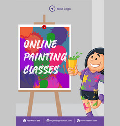 Online Painting Classes Flyer Design