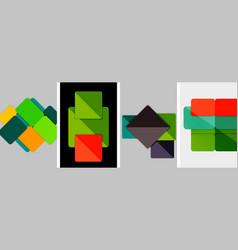 Set Of Geometric Abstract Poster Backgrounds