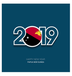 2019 Papua New Guinea Typography Happy New Year