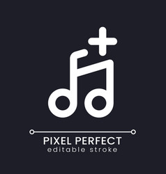 Add Audio Pixel Perfect White Linear Ui Icon