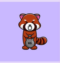 Cute Red Panda Lifting Fitness Ball