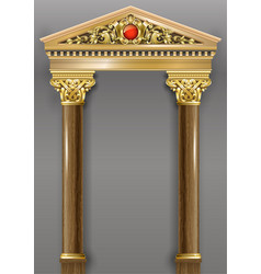 Golden Luxury Classic Arch Portal With Columns