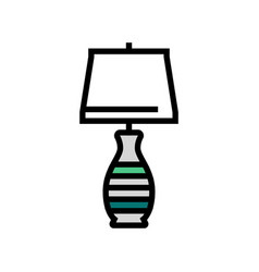 Room Table Lamp Color Icon