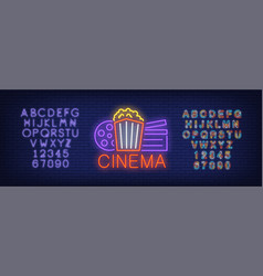 Cinema And Alphabet Neon Sign Set