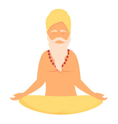 Saint Yoga Man Icon Cartoon Irish