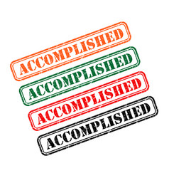 Set Of Accomplished Stamp Symbol Label Sticker