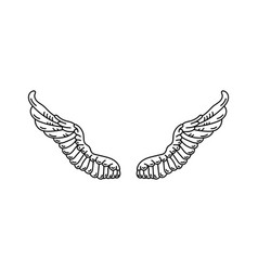 A Pair Of Wings In Black And White Done