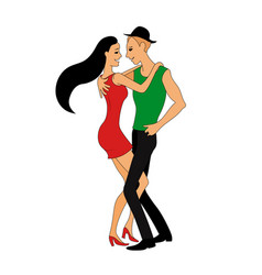 Bachata Dancing Hand Drawing Color