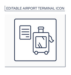 Baggage Claim Line Icon