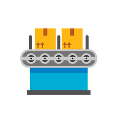 Logistic Line Machine With Boxes Icon