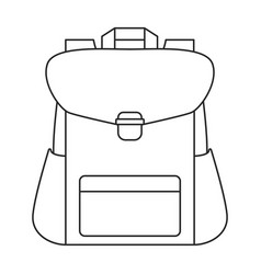 School Bag Iconoutline Icon Isolated