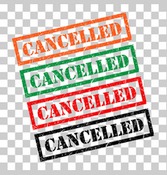 Set Of Cancelled Stamp Symbol Label Sticker Sign