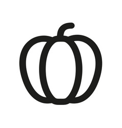 Single Pumpkin Line Icon Simple Fresh Vegetable