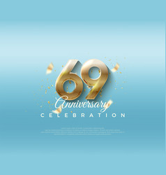 69th Anniversary Number With Elegant