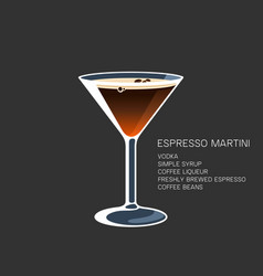 Espresso Martini Alcohol Coffee Beans Cocktail