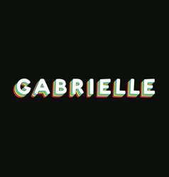 Gabrielle - Retro Rainbow Typography Faded Style