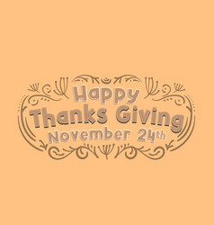 Happy Thanks Giving Lettering