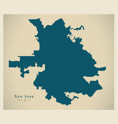 Modern Map - San Jose California Usa City Map