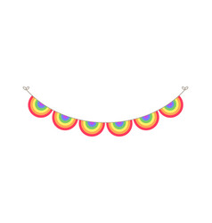 Rainbow Scalloped Garland Bunting Divider Simple