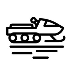 Snow Mobile Icon In Outline Style