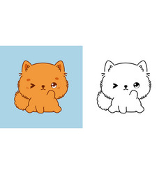 Cute Pomeranian Puppy Clipart