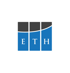 Eth Letter Logo Design On White Background