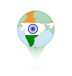 India Map Stylish Location Icon With India Map