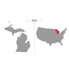 Map Of Michigan State United States