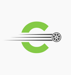 Sport Car Letter C Automotive Logo Concept