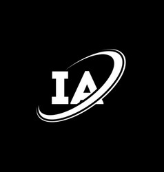 Ia I A Letter Logo Design Initial