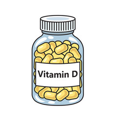 Jar Of Vitamin D Pills Medical Science