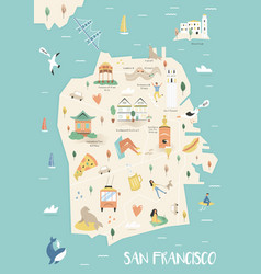 San Francisco City Map With Landmarks