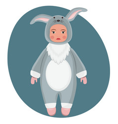 A Child In A Fancy Bunny Costume The Concept Of