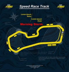 Bright Colour Race Track Circuit