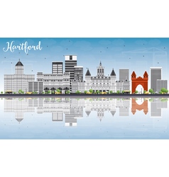 Hartford Skyline With Gray Buildings