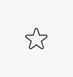 Liine Icon Single Star On White Background