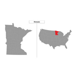 Map Of Minnesota State United States