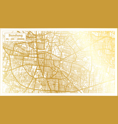 Bandung Indonesia City Map In Retro Style