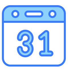 Calendar Blue Outline Icon Merry Christmas